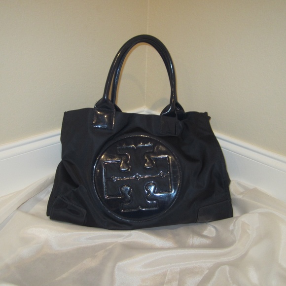 Tory Burch Handbags - Tory Burch Large Navy Blue Nylon Ella Tote